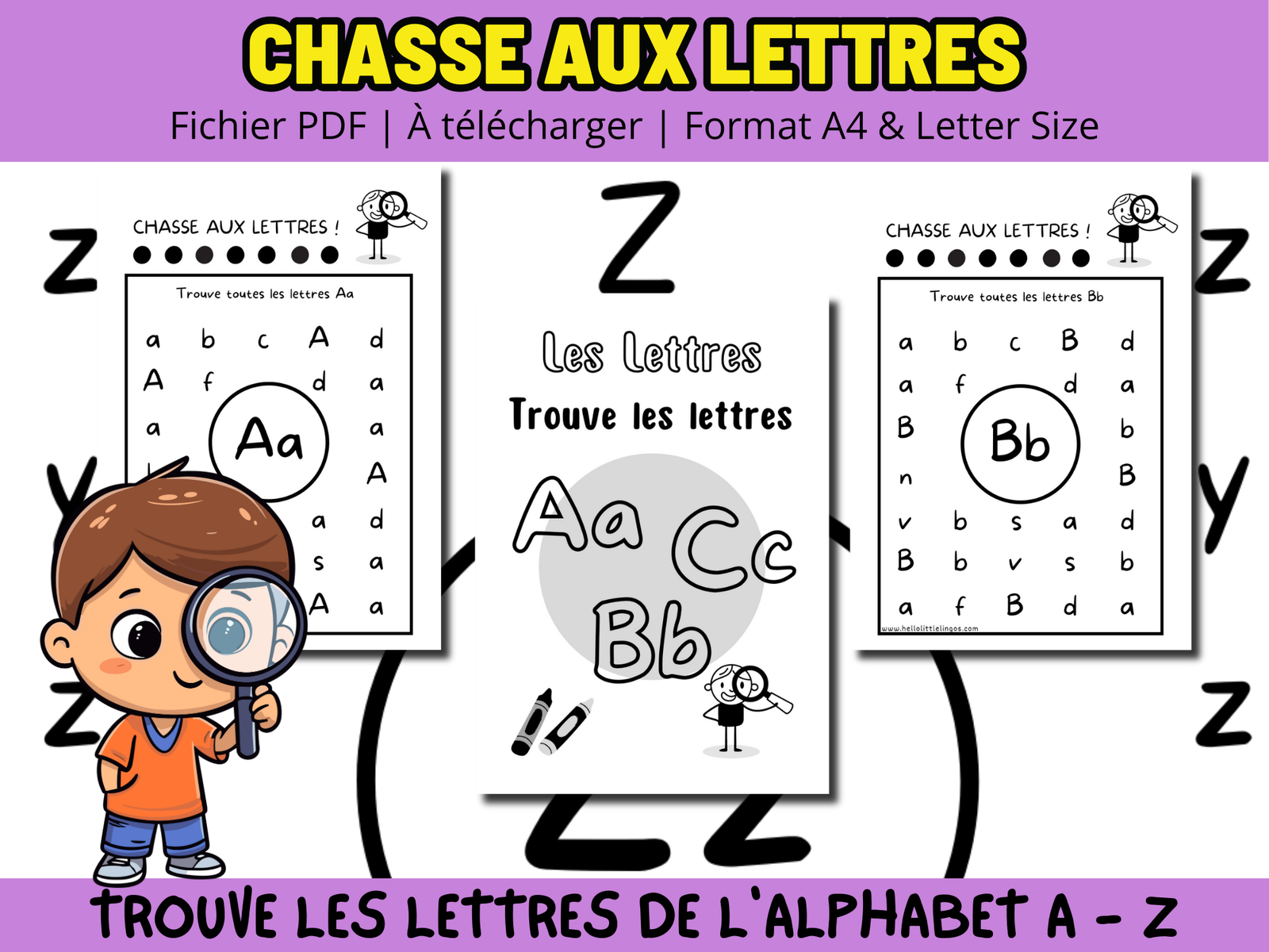 I spy alphabet in french
