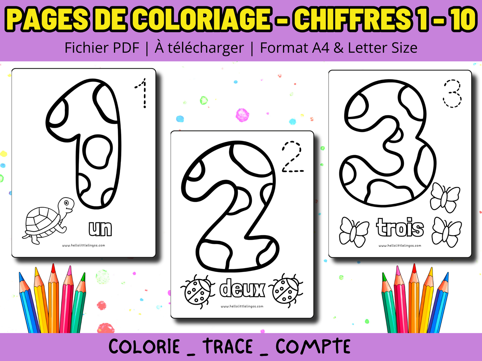 number coloring pages in french free pdf printable