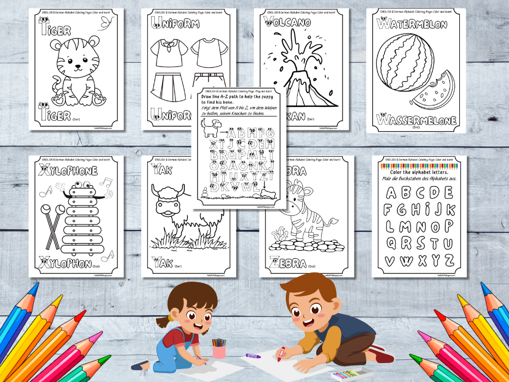 german coloring worksheets for kindergarten free pdf