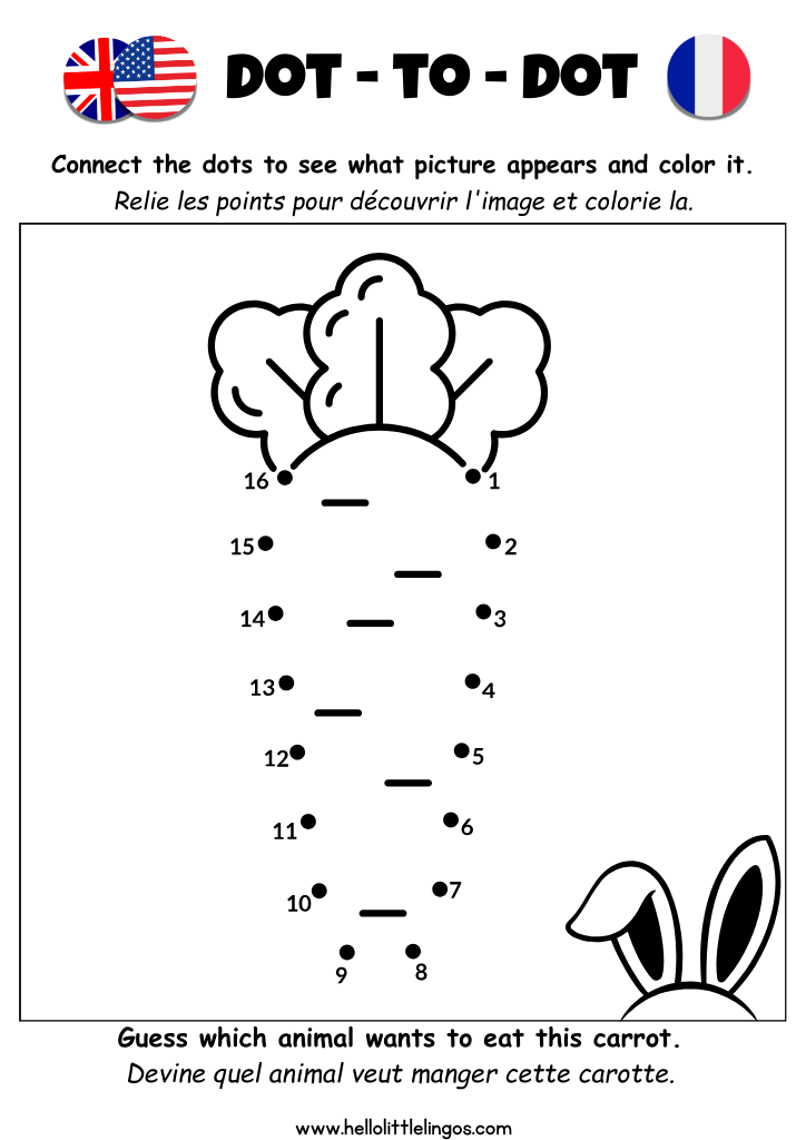 dot to dot free printable worksheets for kids in english french