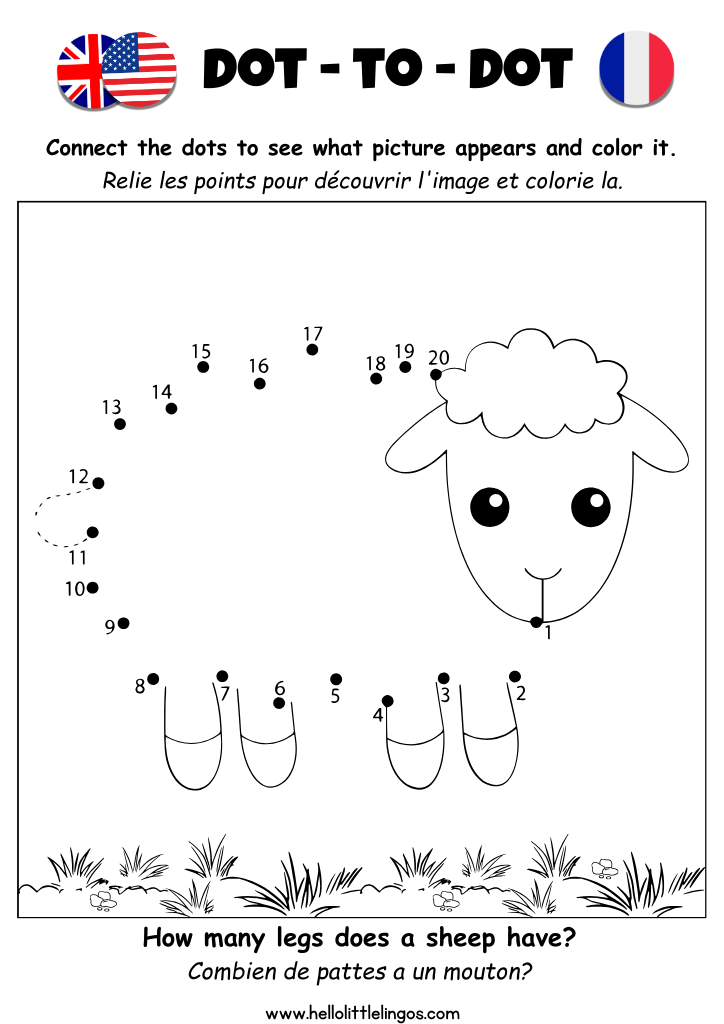 english french dot to dot free printable for kids