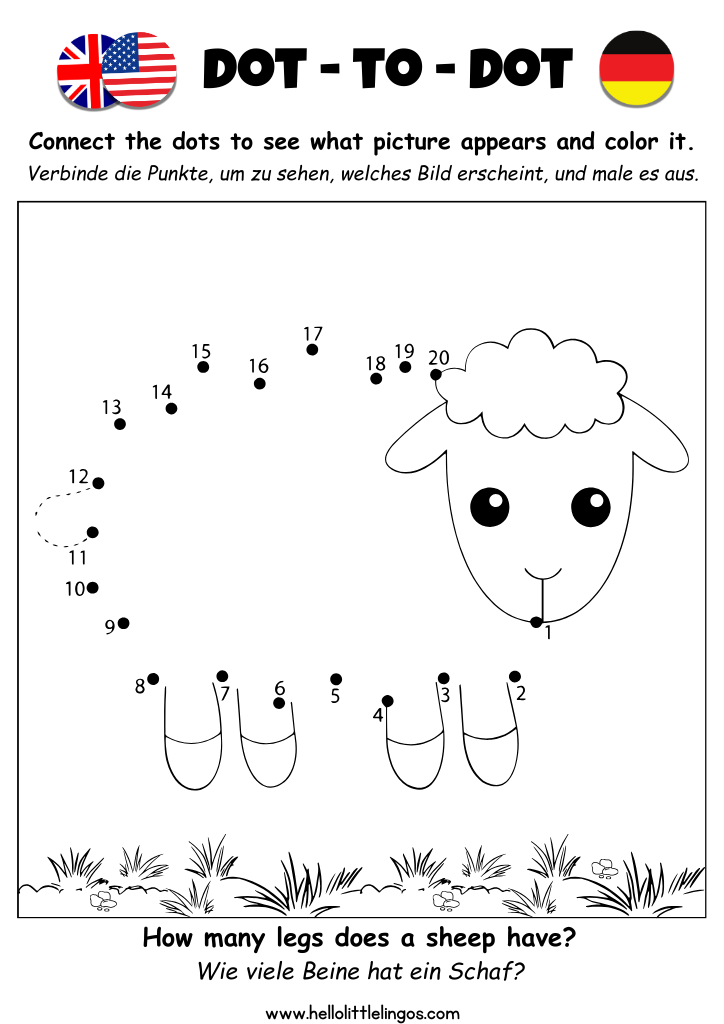 german free printable worksheets for kindergarten dot to dot
