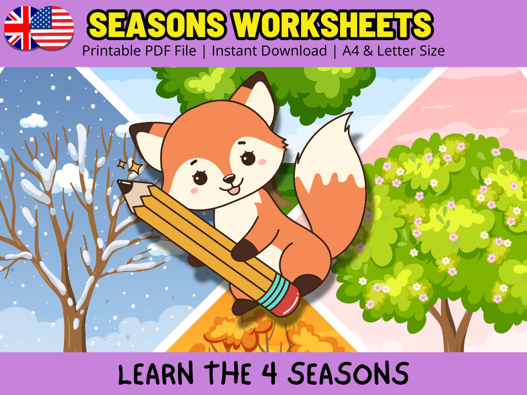 seasons worksheets in french free printable