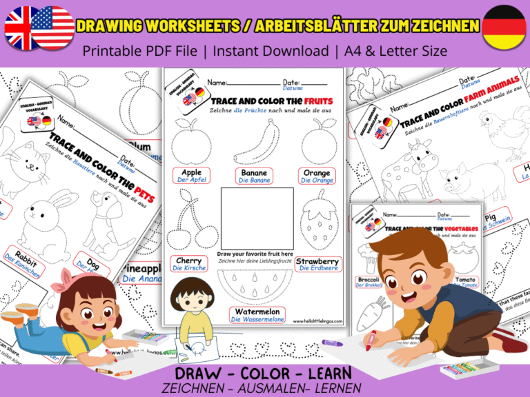 Free german printables for kindergarten