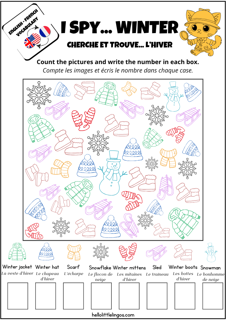 I spy winter printable in color