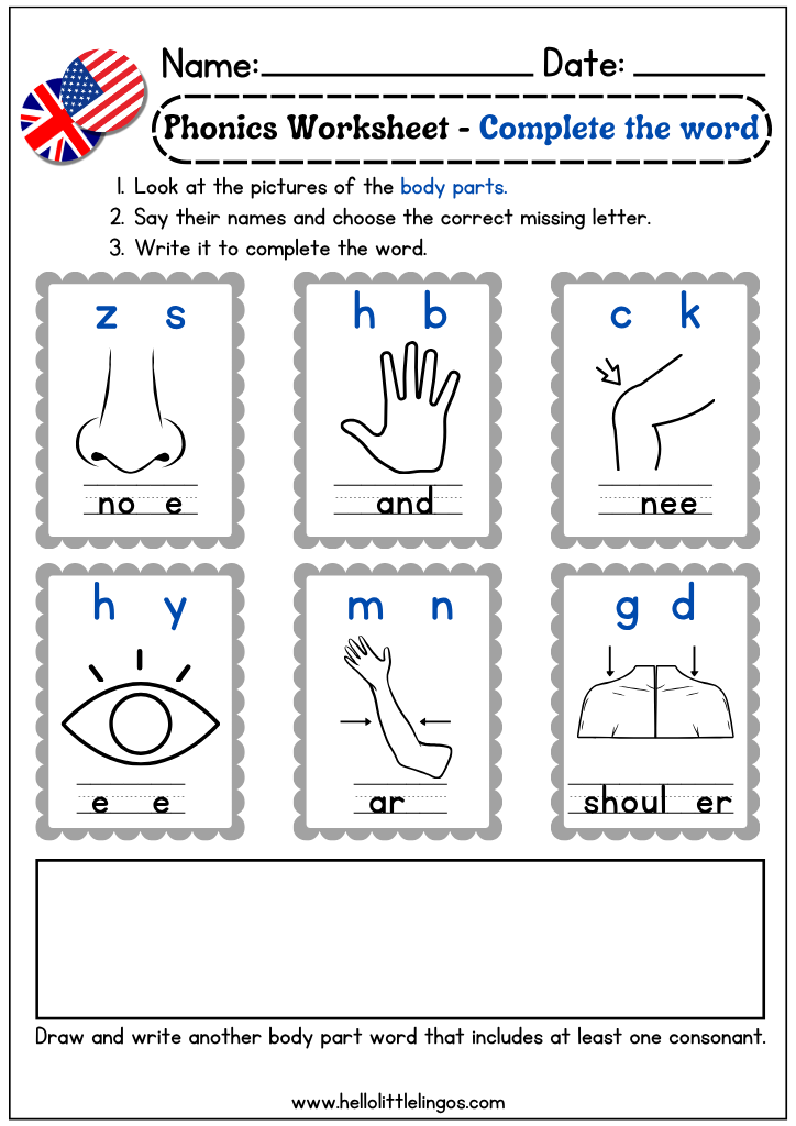 Phonics games printable for preschool learners