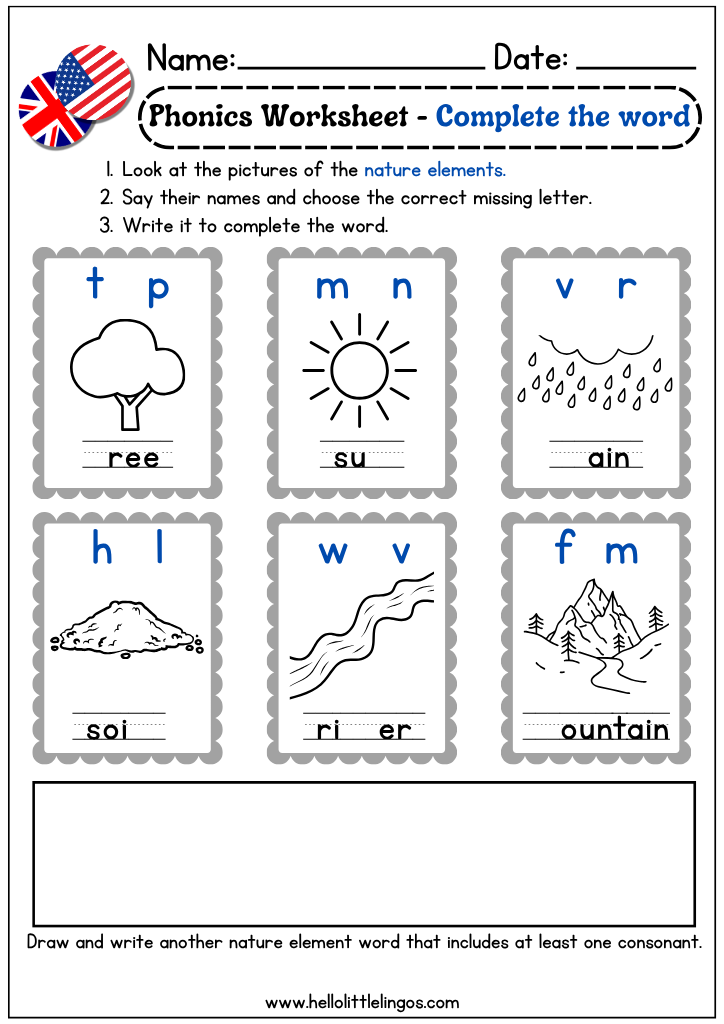 free printable phonics worksheets for beginners school
