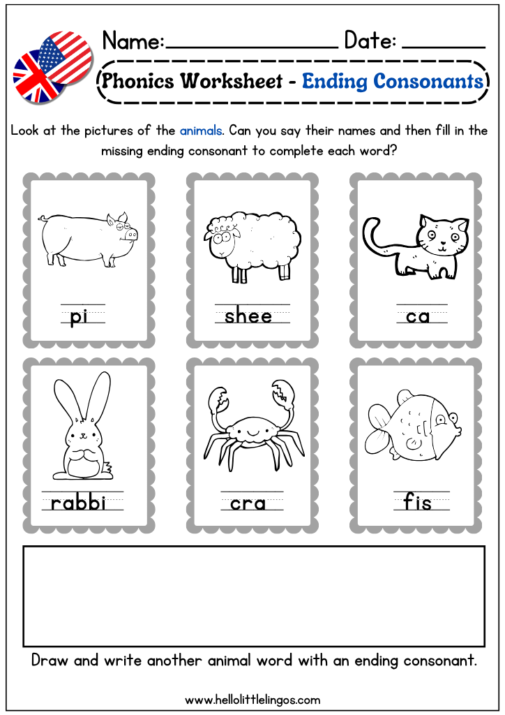 Free phonics worksheets for early readers