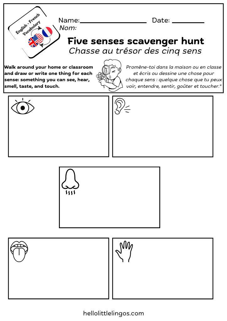 free scavenger hunt worksheet for kids