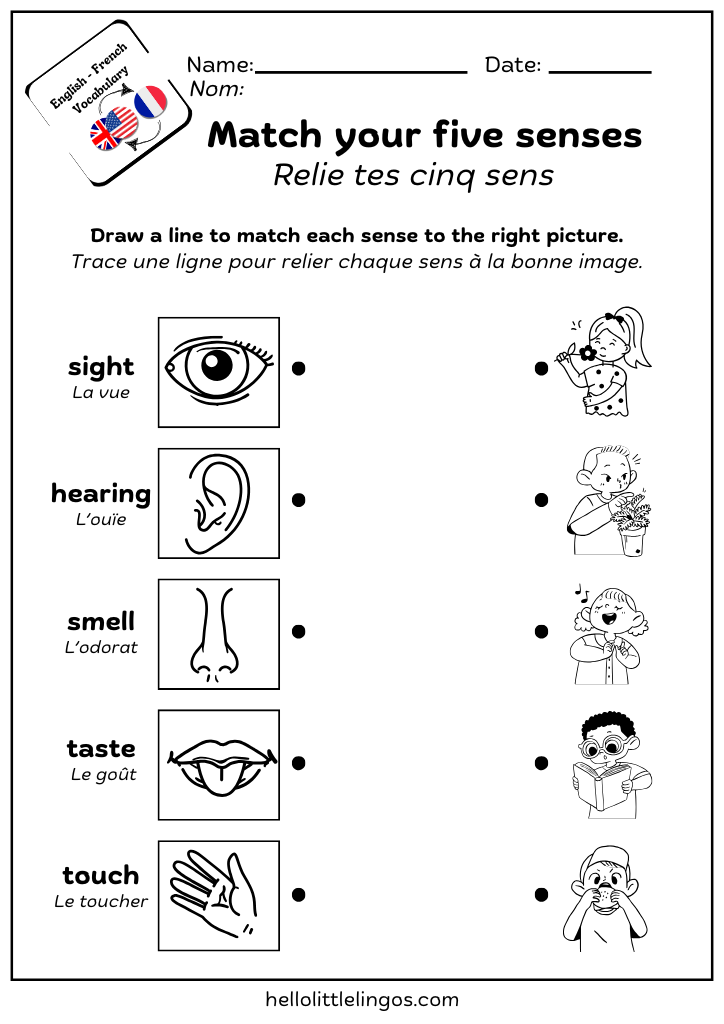 matching activity for kindergarten