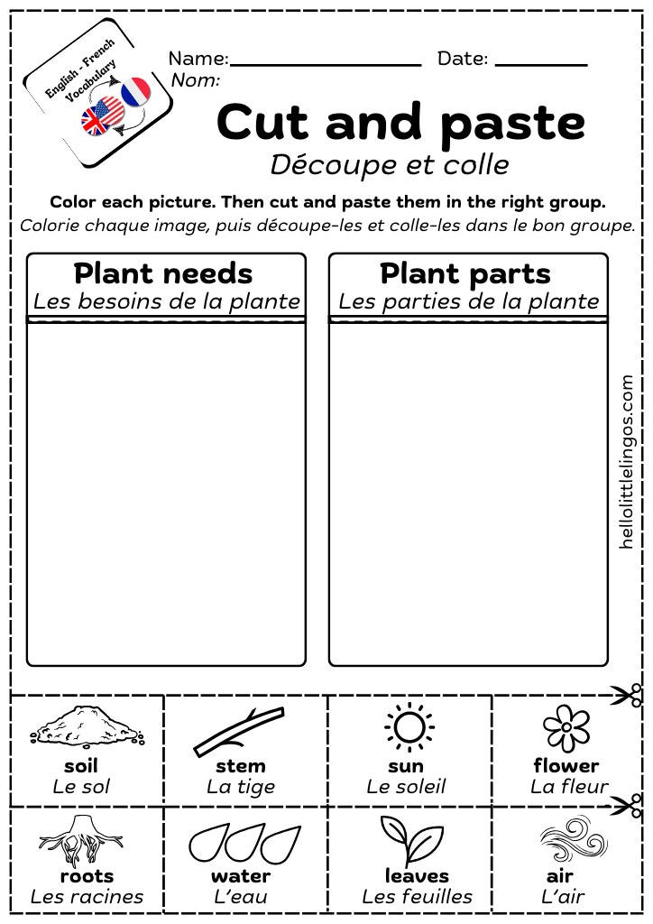 cut and paste activity worksheets for kids