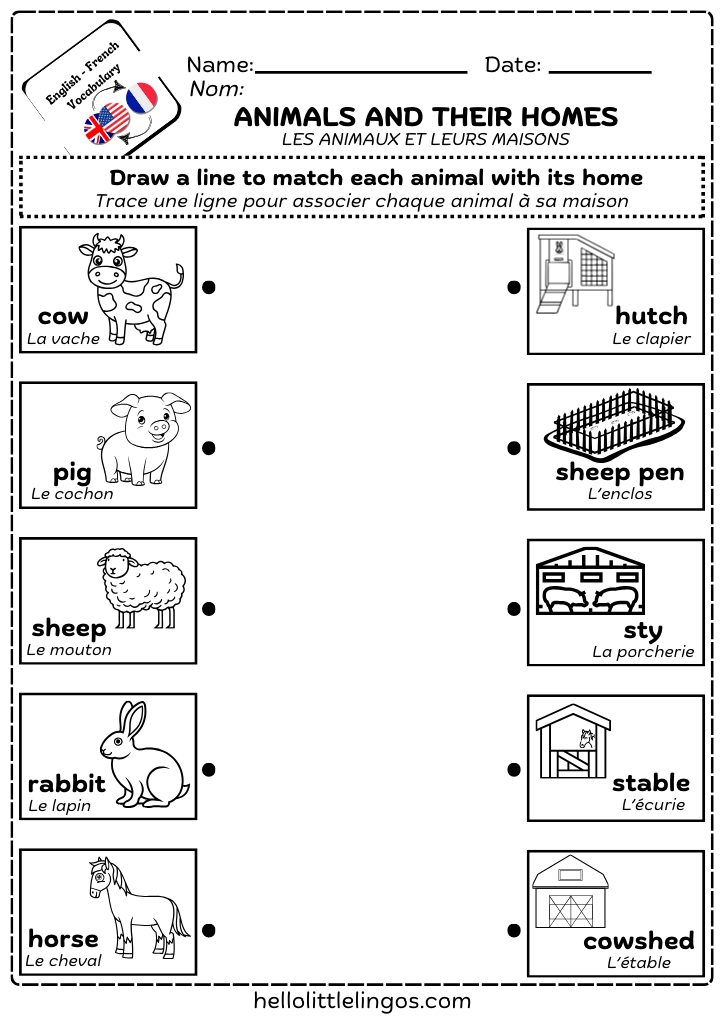 matching game printable for kindergarten- free science worksheet