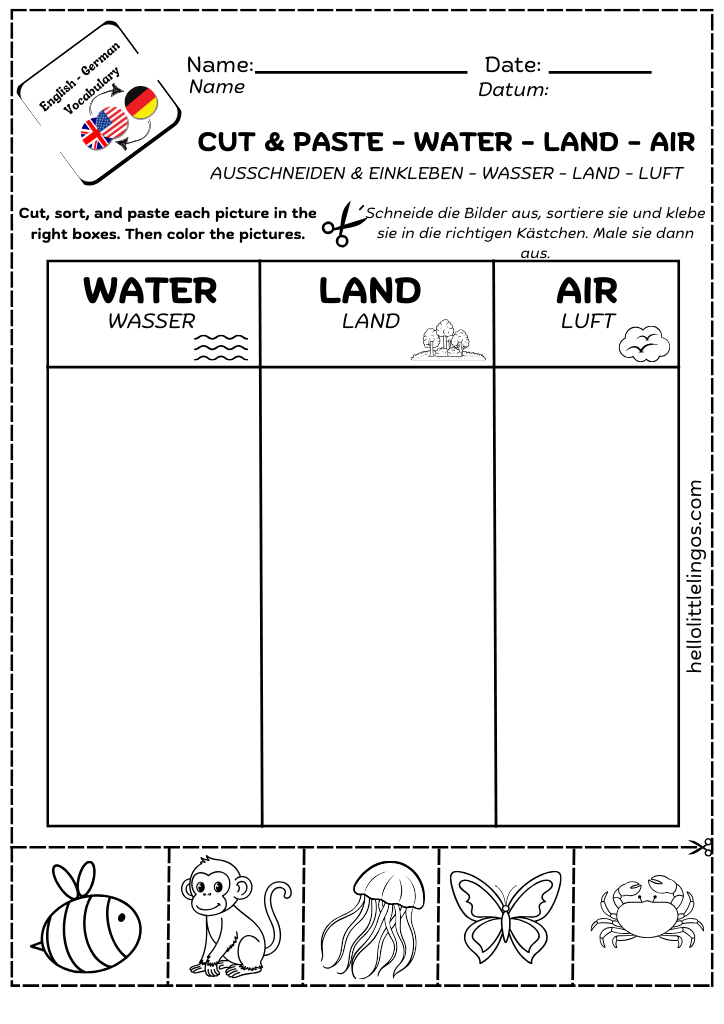 science activities for grade 1 - worksheets- free pdf download