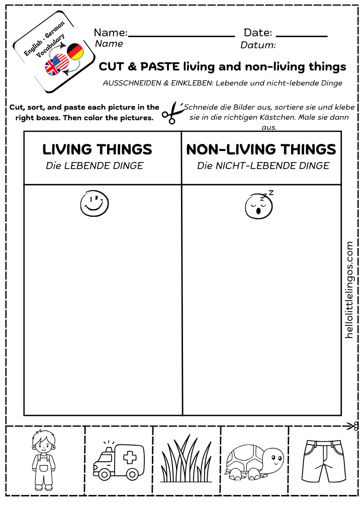 free science activities for the classroom - living and nin-living things