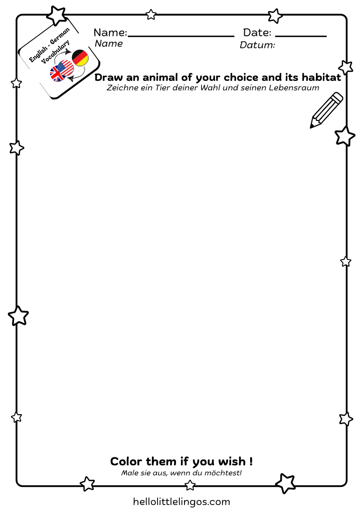 fun drawing acitivities for kids - free science worksheets