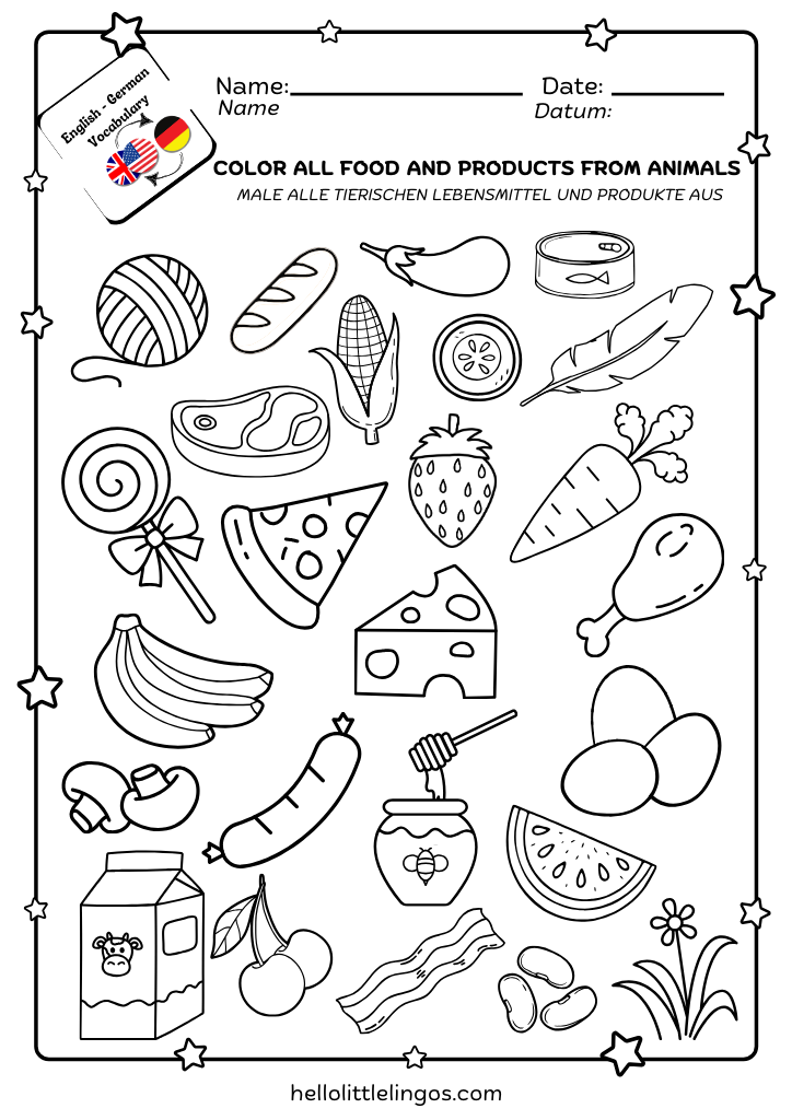 science workheets for early learners - coloring activities free pdf download